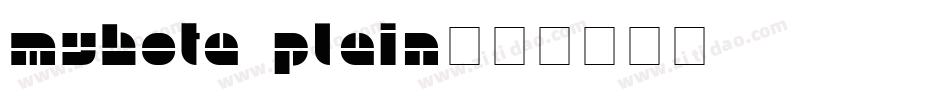 Myhota Plain字体转换